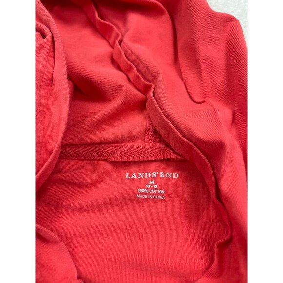 Lands' End Womens Jacket Medium 10 12 Full Zip Hooded Long Belted - Picture 5 of 9